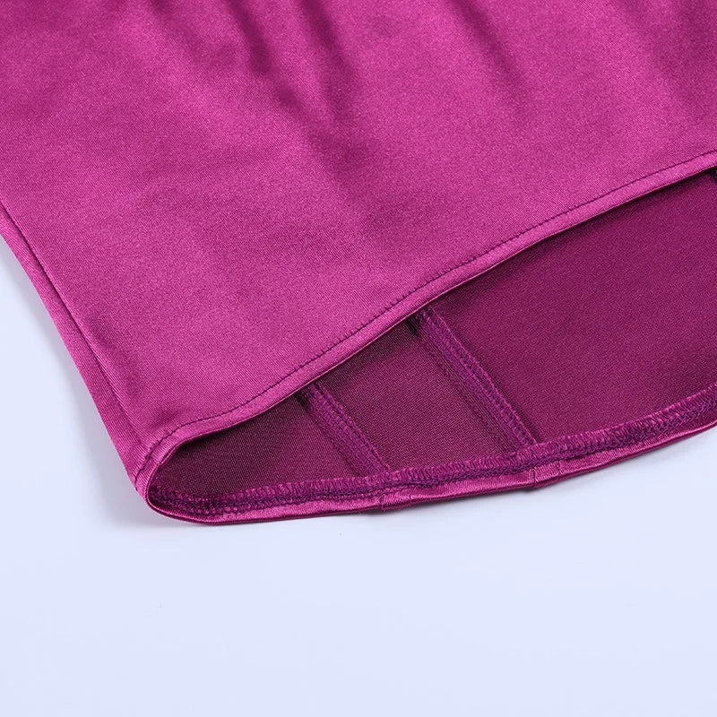 Strapless Satin Corset Tube Top – Solid Color Summer Crop