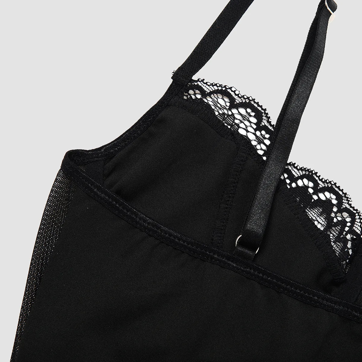 Sexy Lace Embroidered V-Neck Corset Crop