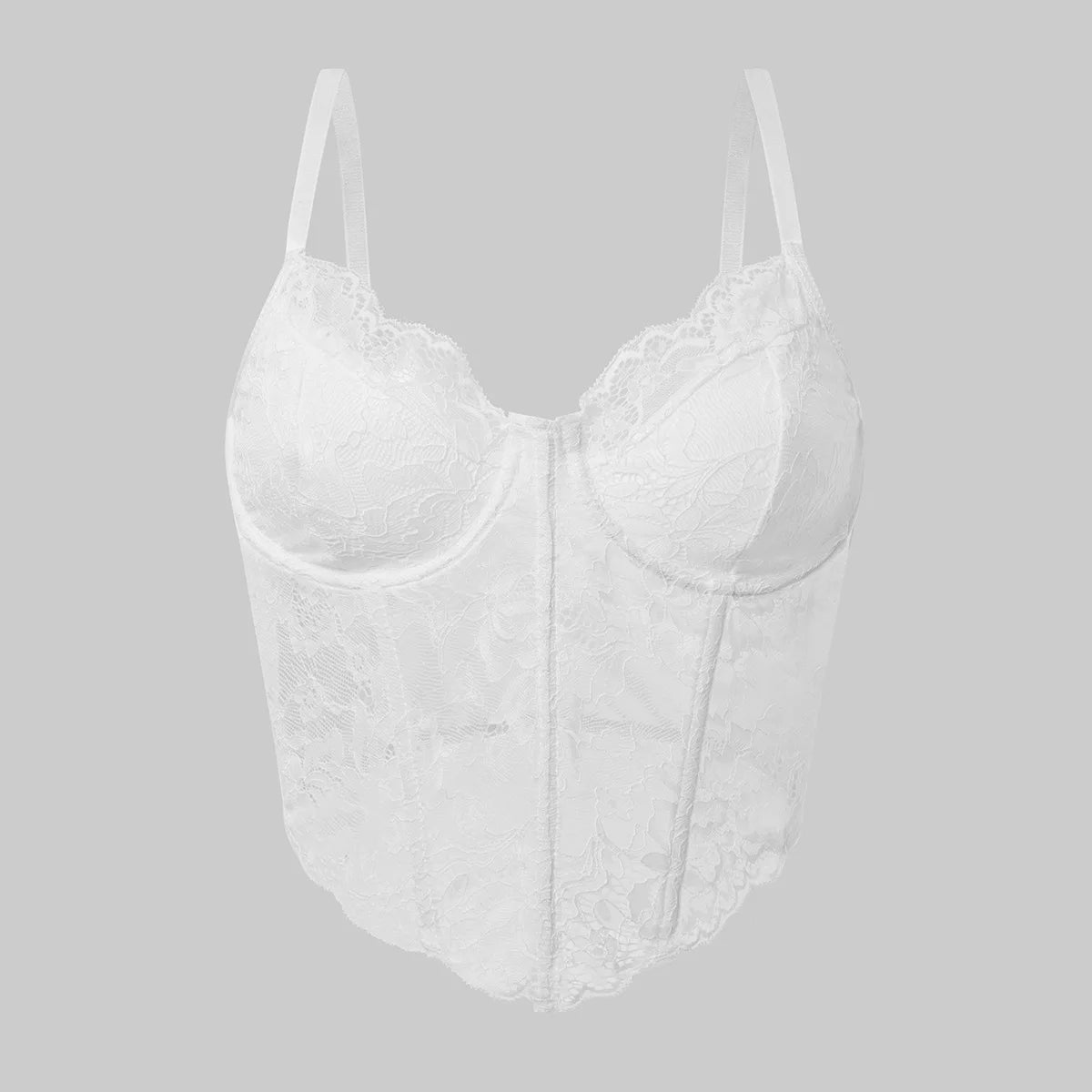 Sexy Lace Embroidered V-Neck Corset Crop