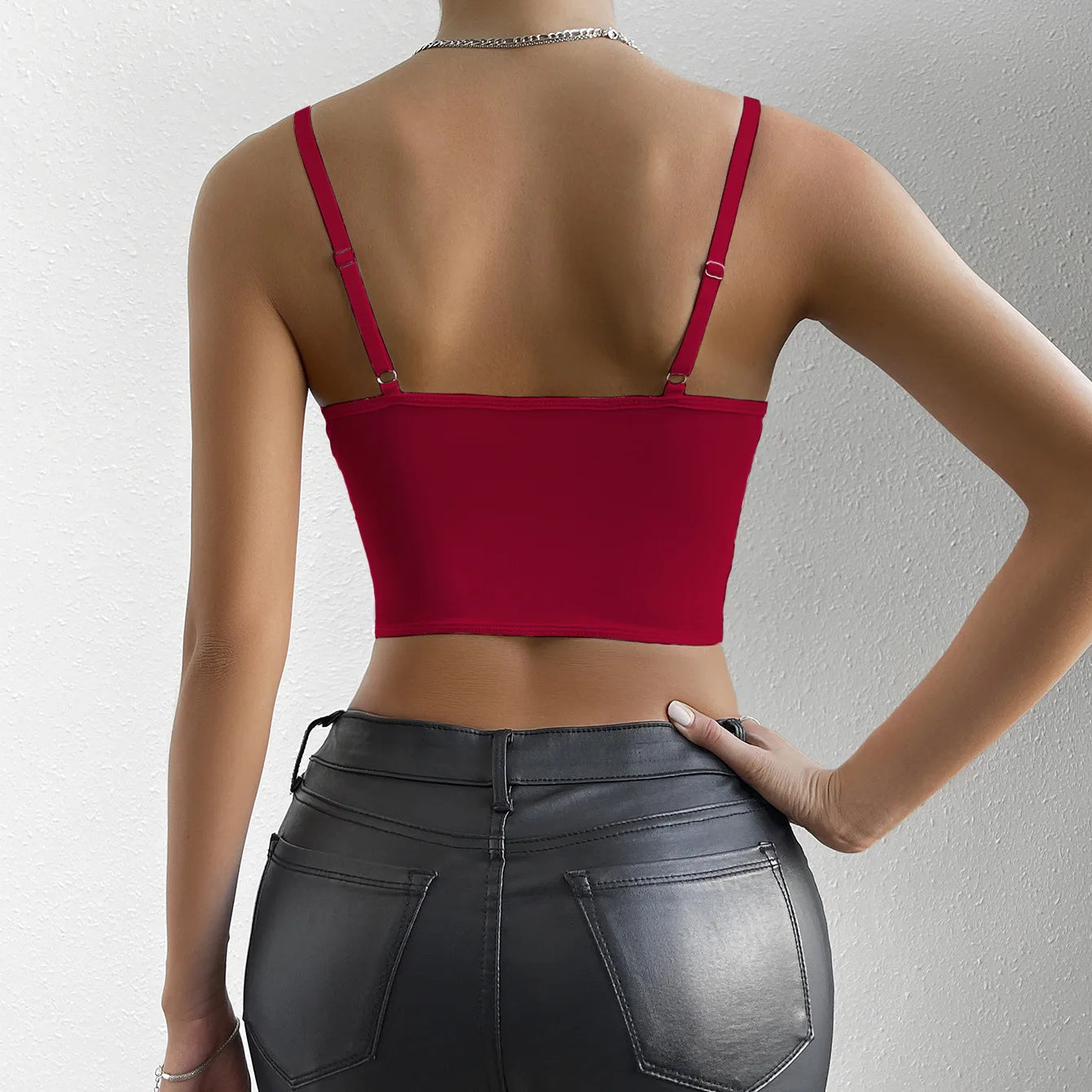 Sexy Lace Embroidered V-Neck Corset Crop