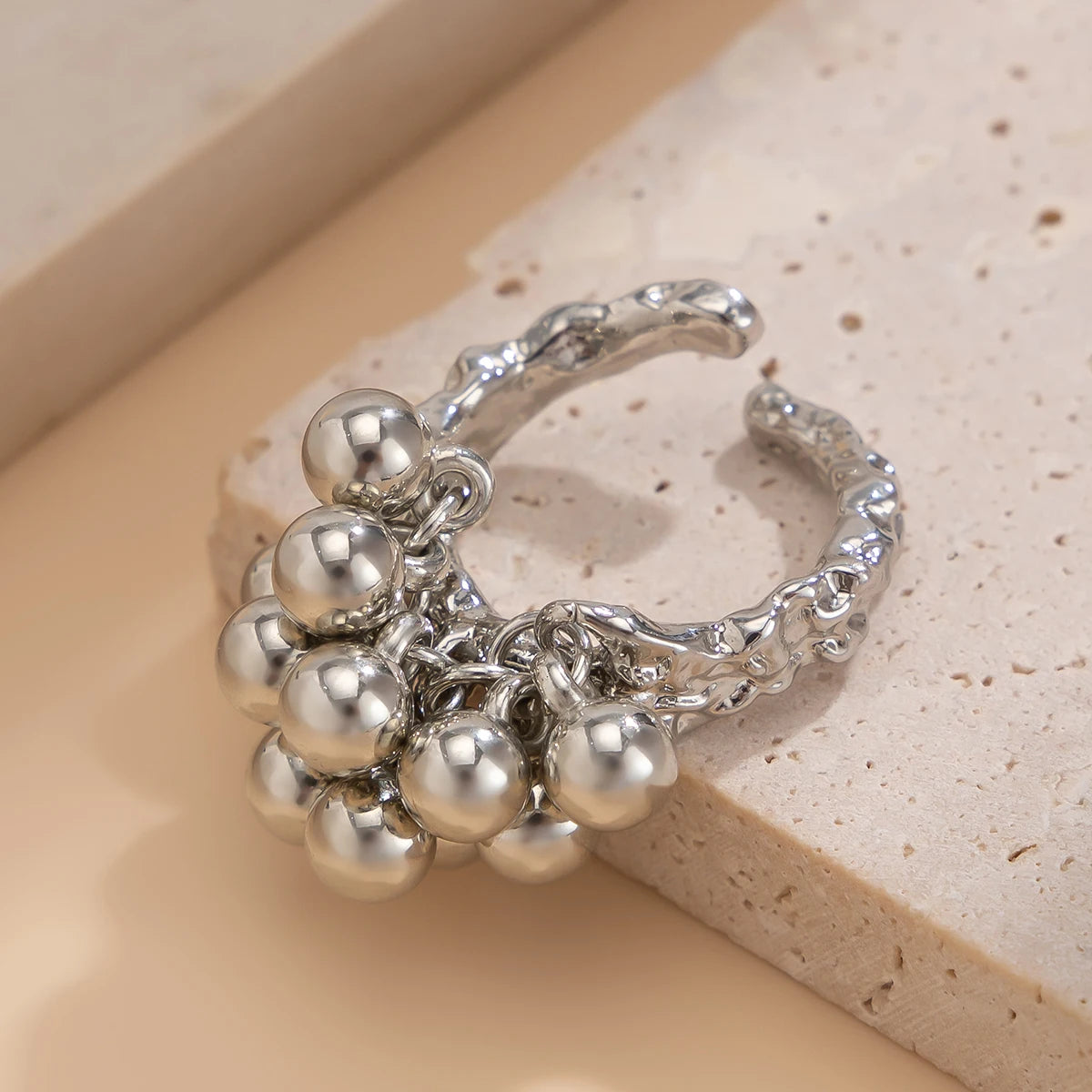 Cute Open Ball Ring for Everyday Style