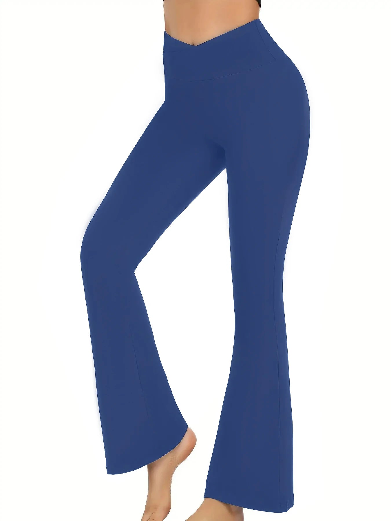 Crossover Flare Leggings – High Waist V-Cut Bootcut Yoga Pants