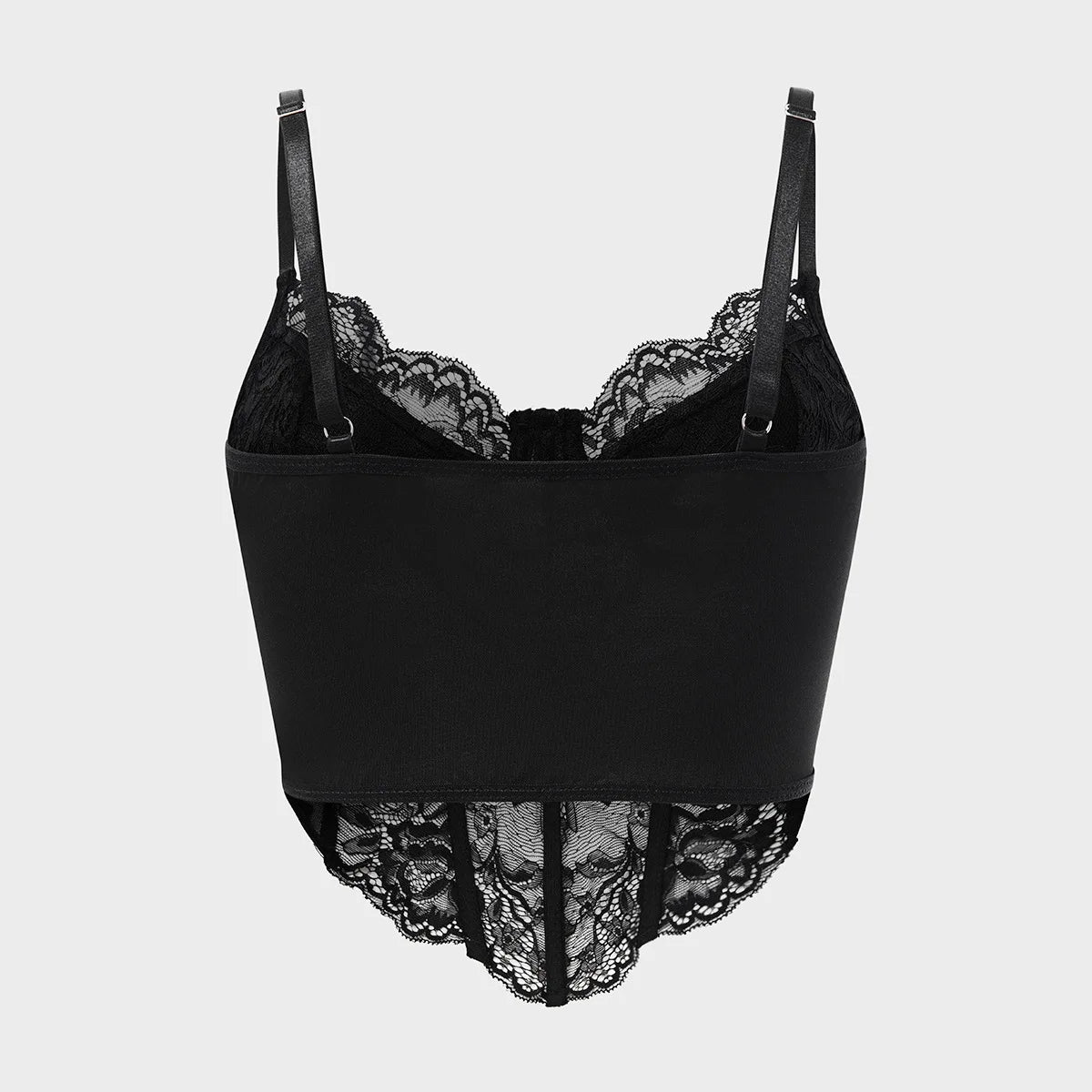 Sexy Lace Embroidered V-Neck Corset Crop