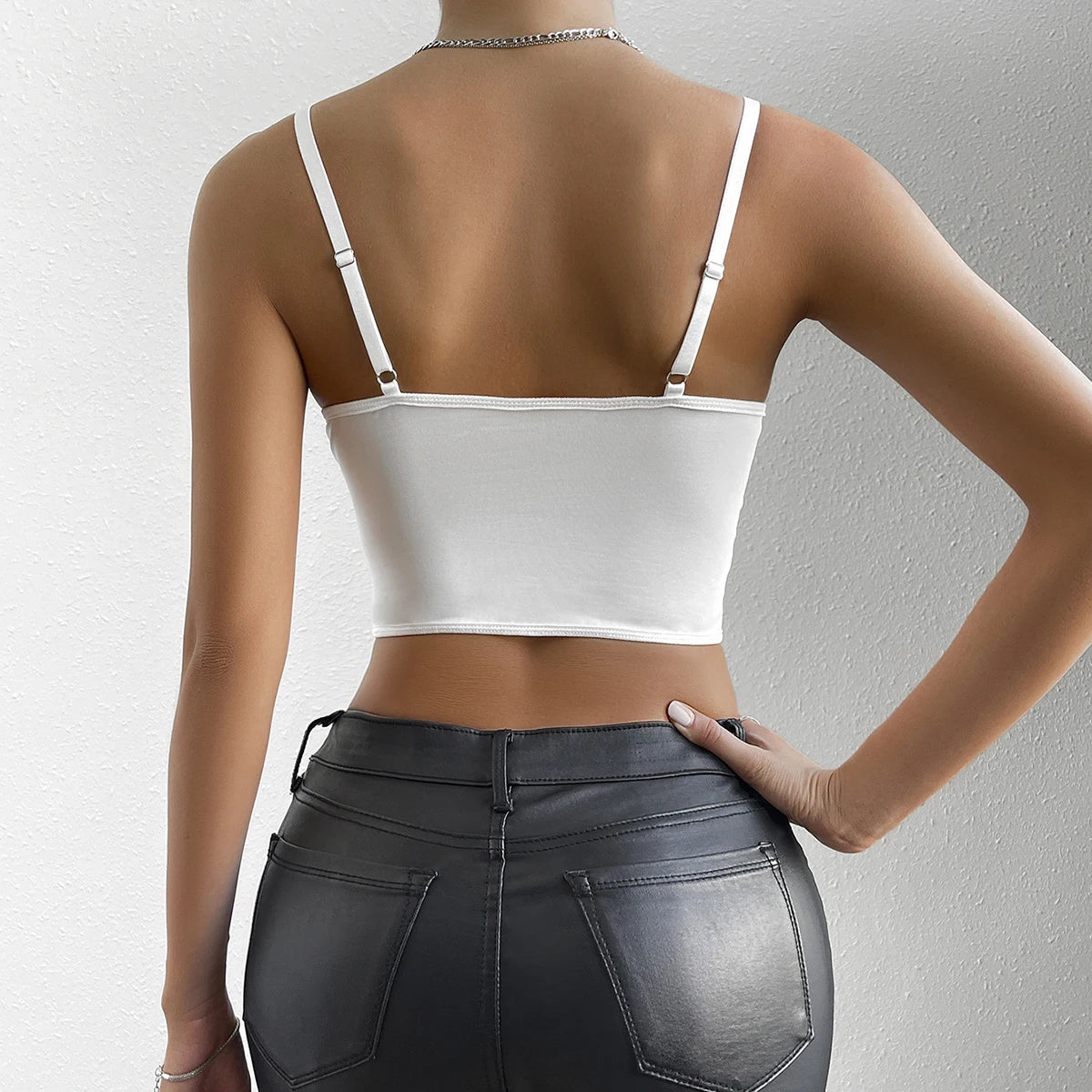 Sexy Lace Embroidered V-Neck Corset Crop