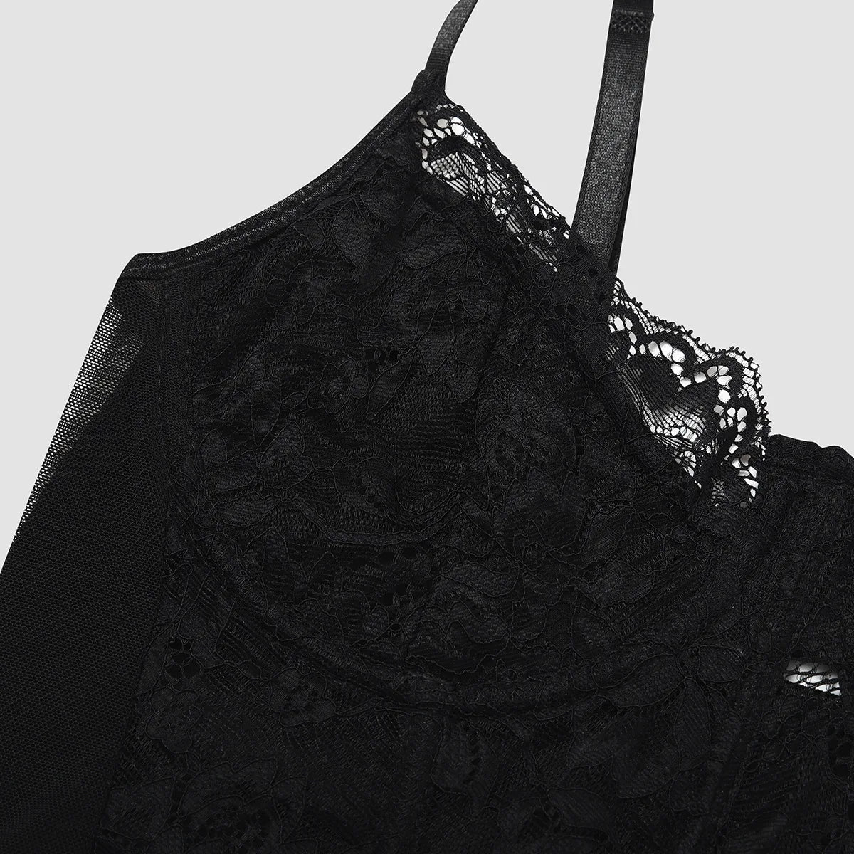 Sexy Lace Embroidered V-Neck Corset Crop