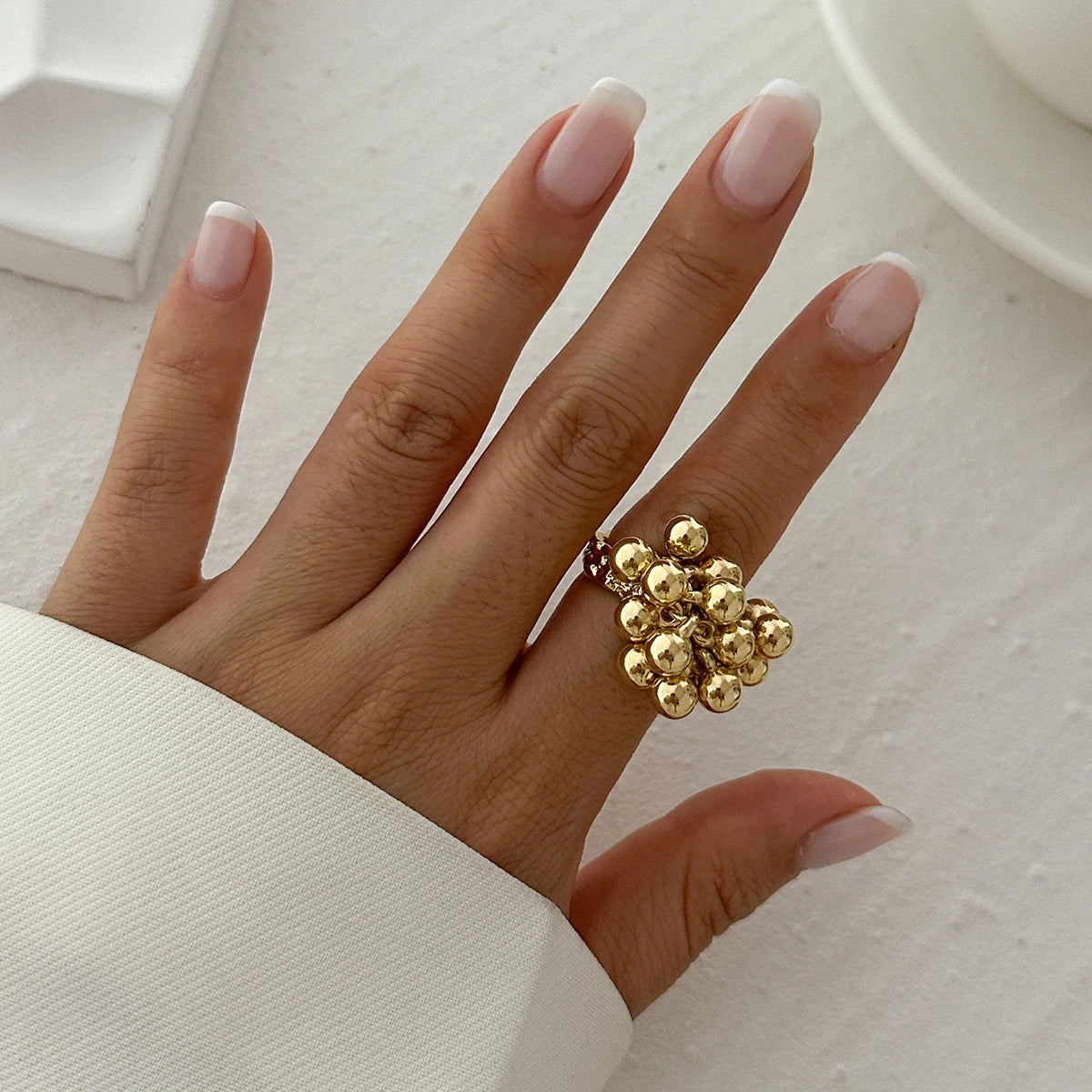 Cute Open Ball Ring for Everyday Style
