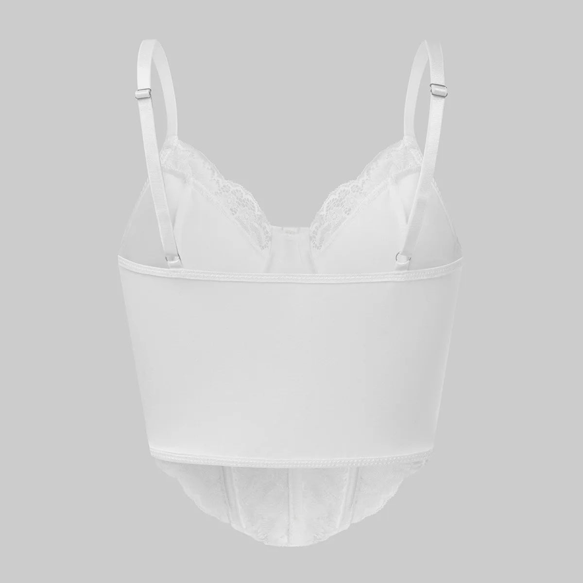 Sexy Lace Embroidered V-Neck Corset Crop