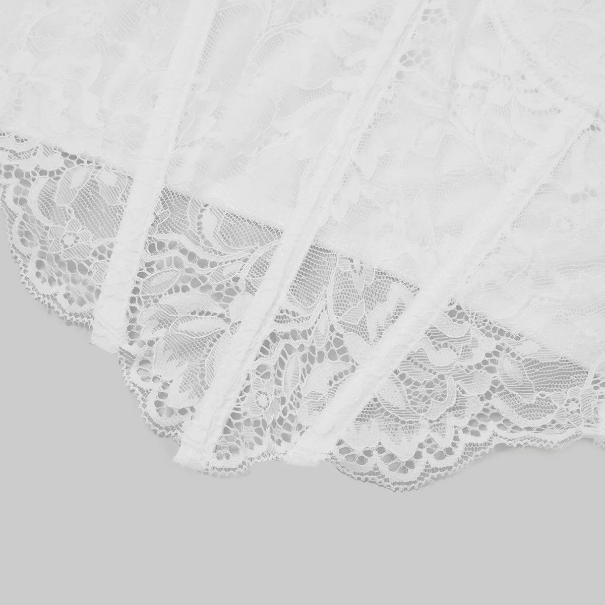 Sexy Lace Embroidered V-Neck Corset Crop