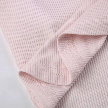 Pink Bow Bandage Cropped Tee – Sweet Y2K Coquette Top