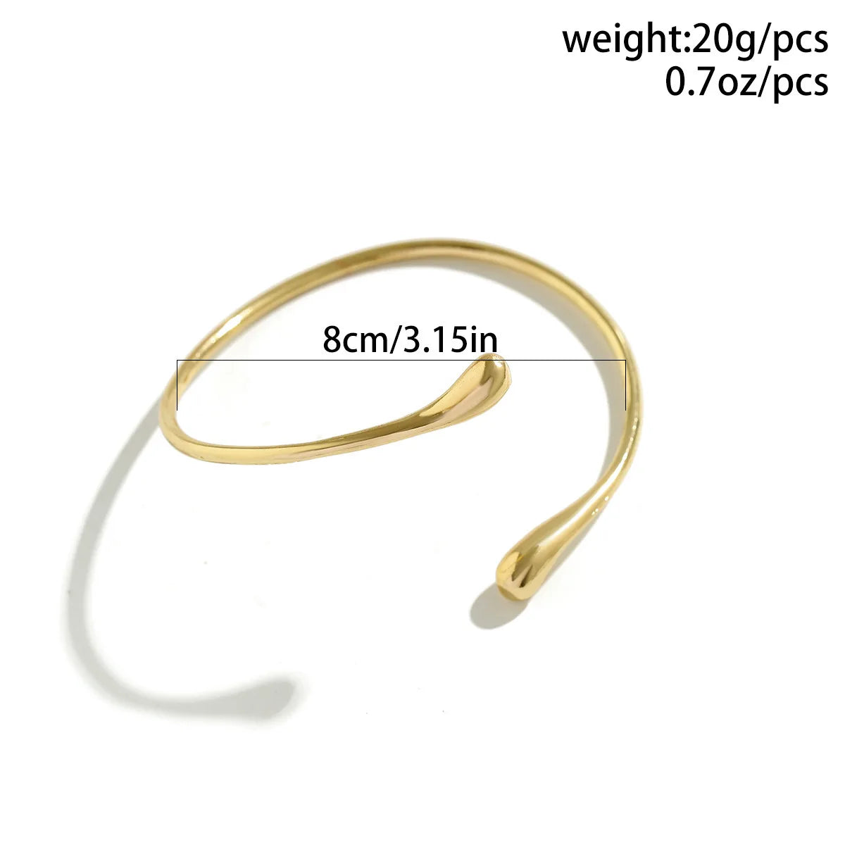 Vintage Water Drop Upper Arm Cuff – Adjustable Geometric Bangle