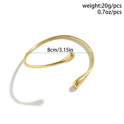 Vintage Water Drop Upper Arm Cuff – Adjustable Geometric Bangle