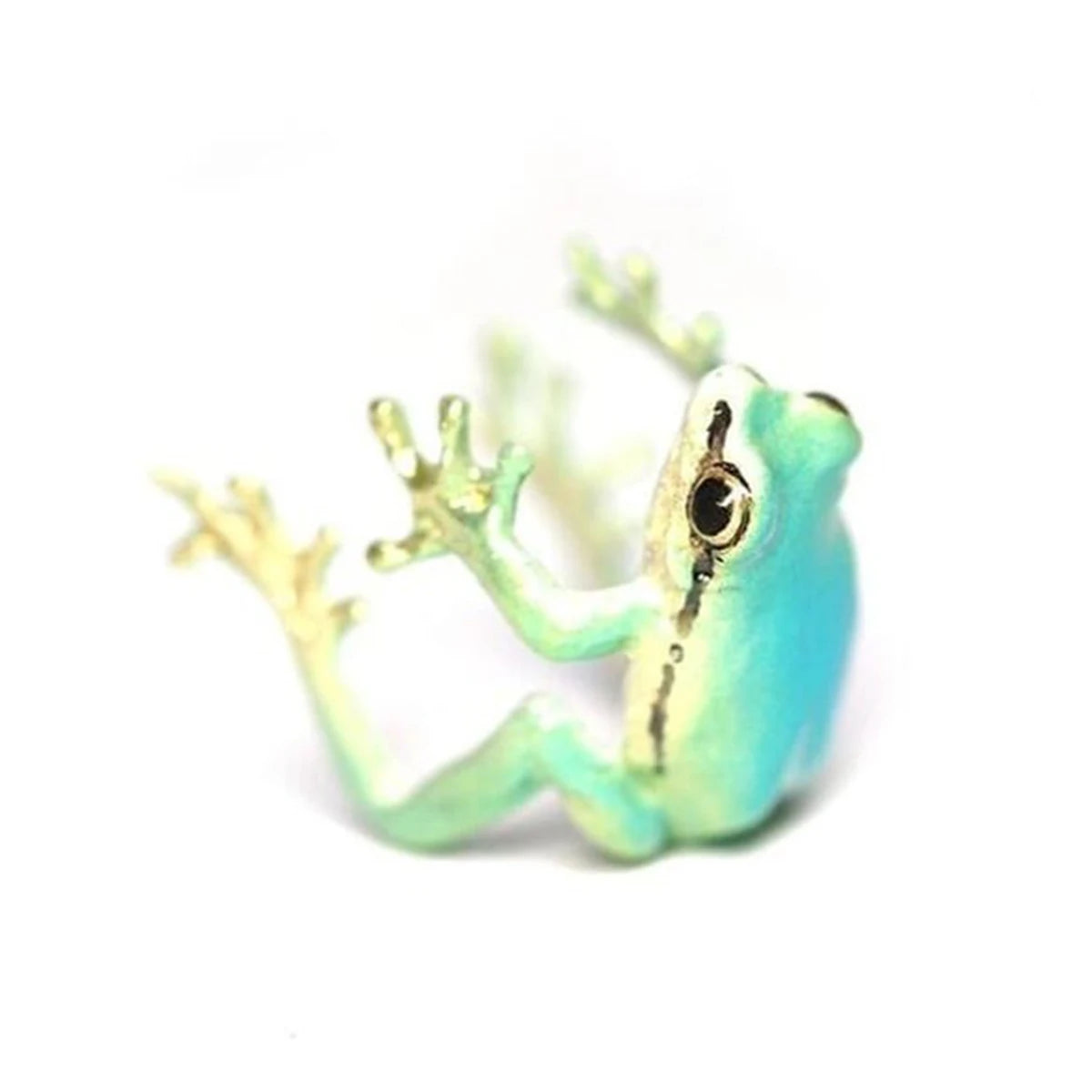 Green Enamel Frog Adjustable Ring – Cute Animal Inspired Jewelry