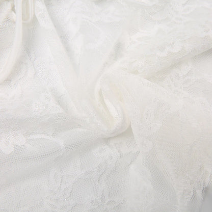Lace Strapless Corset Crop Top – Backless Bandage Tube Vest