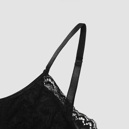 Sexy Lace Embroidered V-Neck Corset Crop